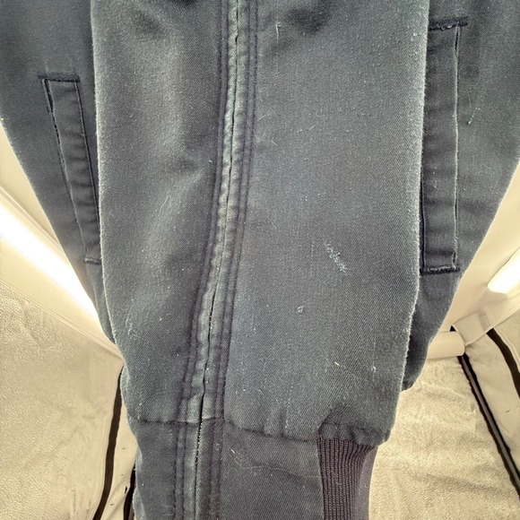 Vintage Durable Press Bomber Jacket Mens 3XL Long Blue USA Made Quilted Lined - Picture 5 of 6